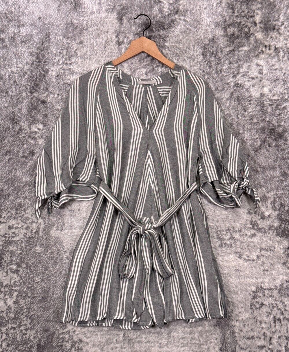 Indah Dress XS Womens Striped Woven Dolman Tie Waist Mini Resort Wear - Picture 1 of 8